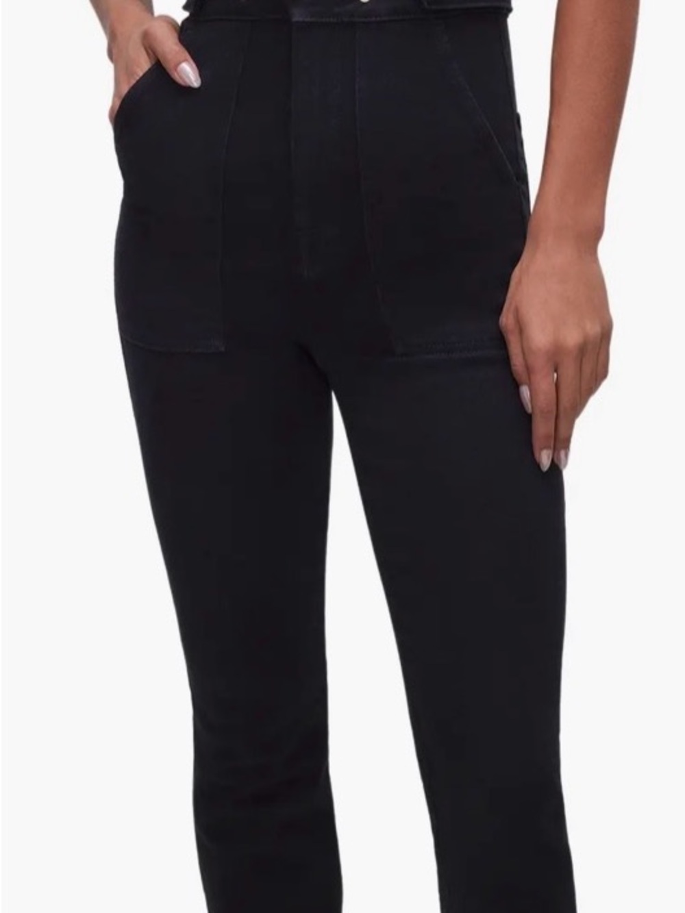 Good American Black Zip-Front Jumpsuit - Picture 2 of 9
